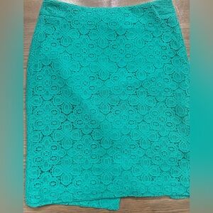 The Limited Green Lace Skirt